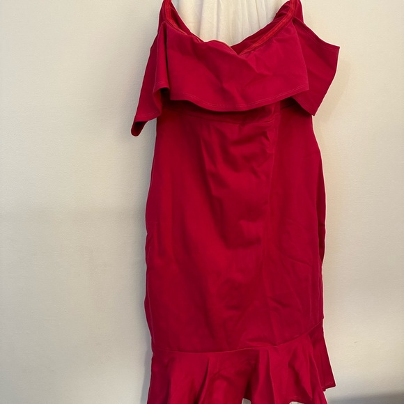 Lulu’s Confidence Boost Off the Shoulder Bodycon Dress in Magenta - L | NWT - Picture 3 of 5